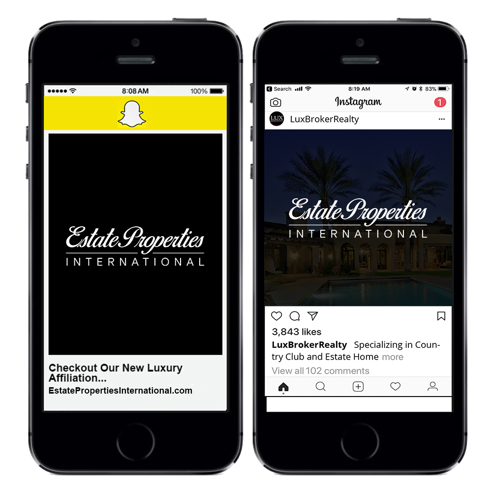 Use luxury logo in social media and print ads