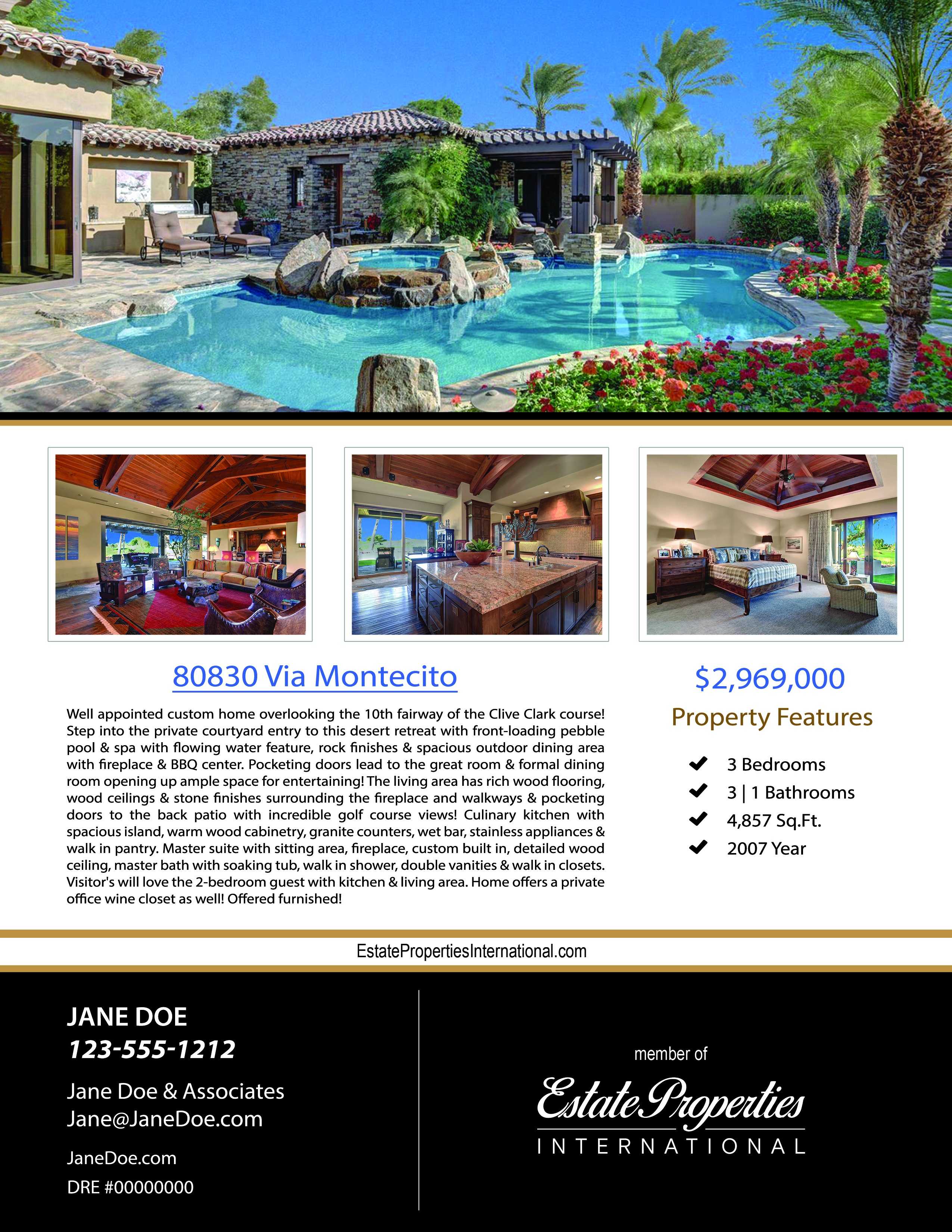 Add luxury logo to property flyers